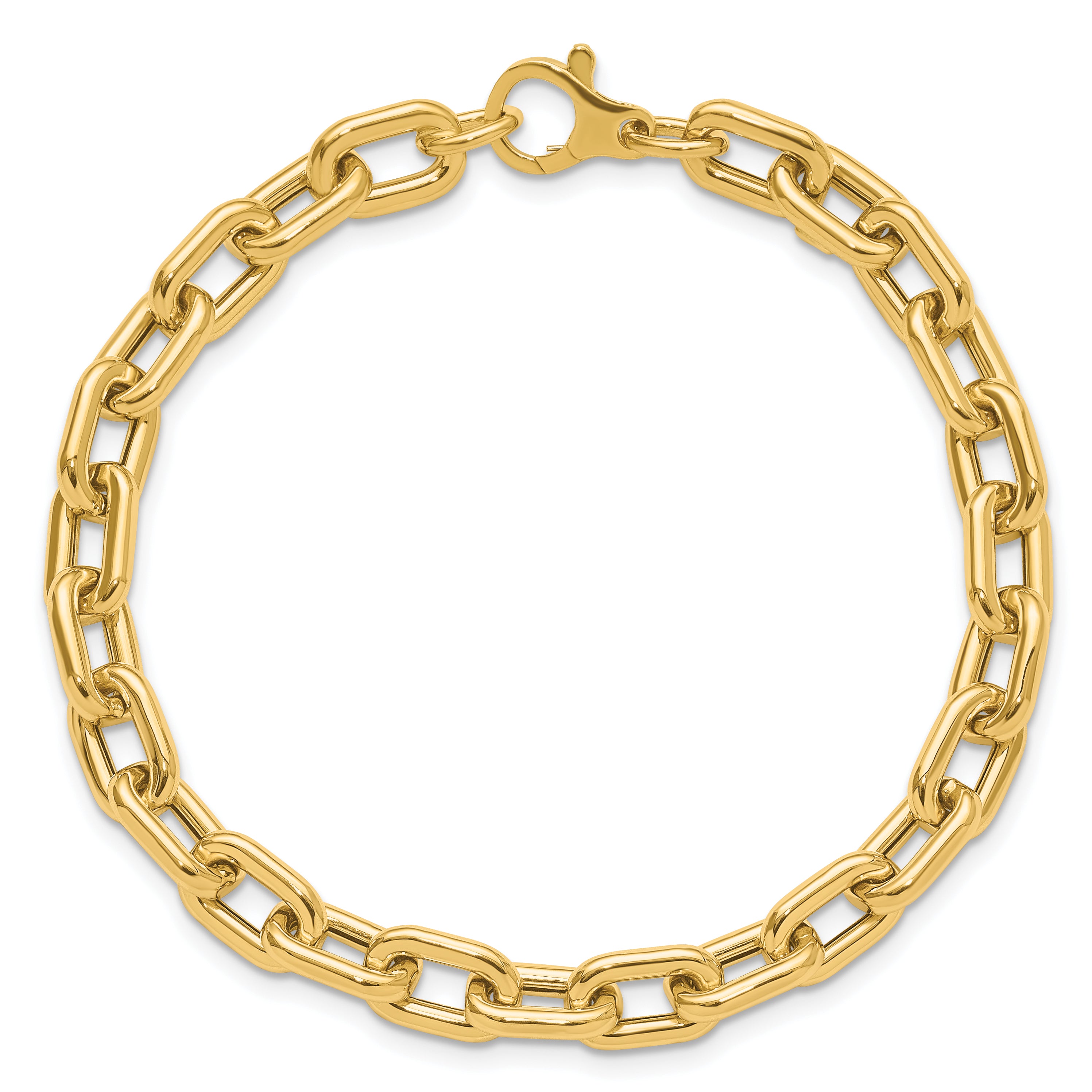 14K Yellow Gold Polished Fancy Link Bracelet