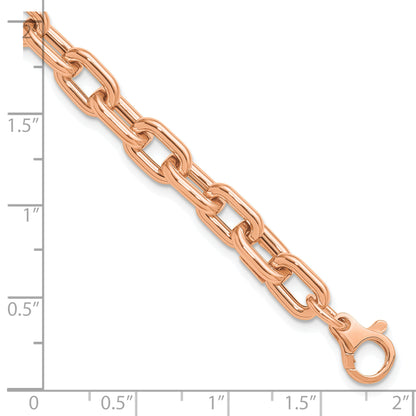 14K Rose Gold Polished Fancy Link Bracelet
