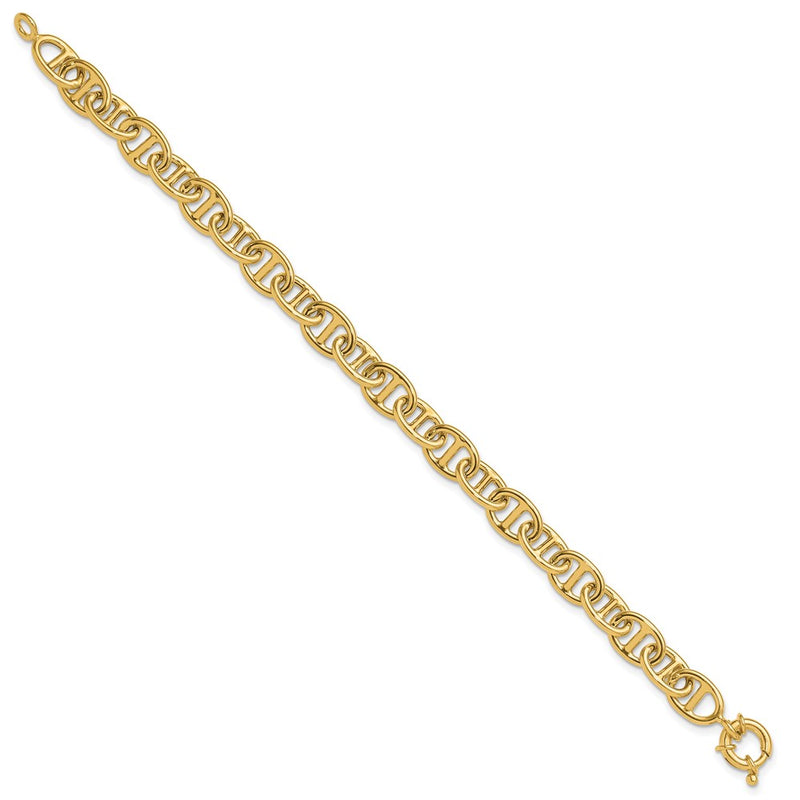 14K Yellow Gold Polished Fancy Link Bracelet