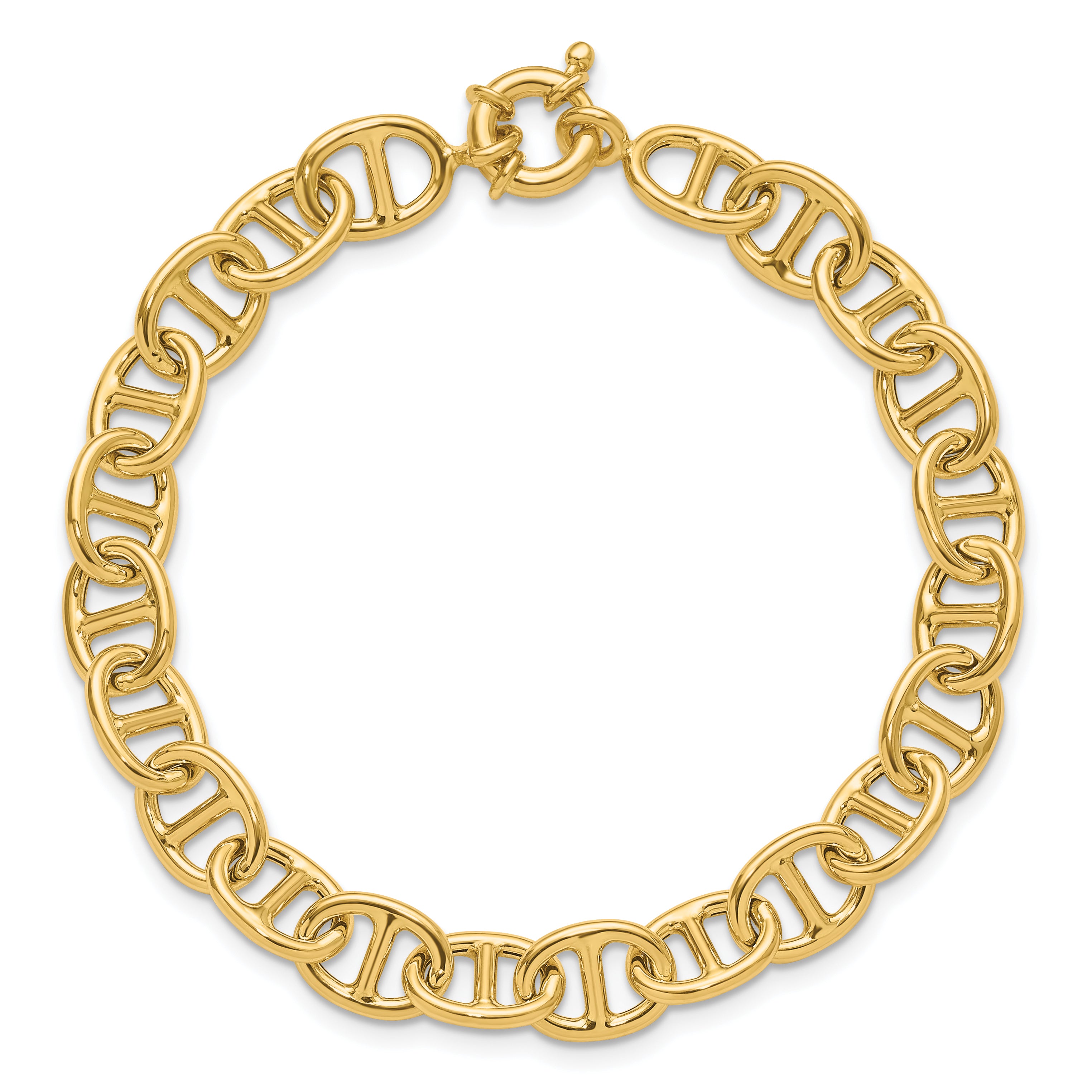 14K Yellow Gold Polished Fancy Link Bracelet