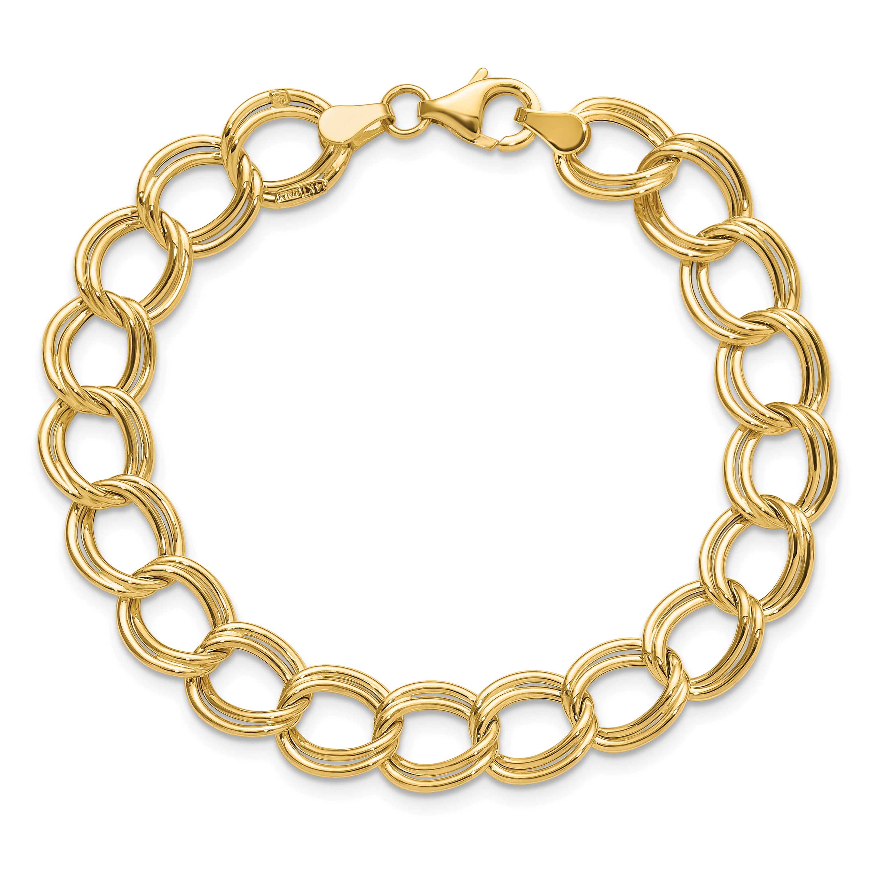 14K Yellow Gold Polished Fancy Link Bracelet