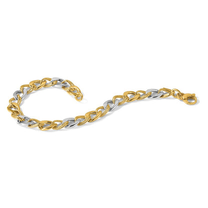 14k-two-tone-polished-and-textured-fancy-link-bracelet-lf1892-7-25
