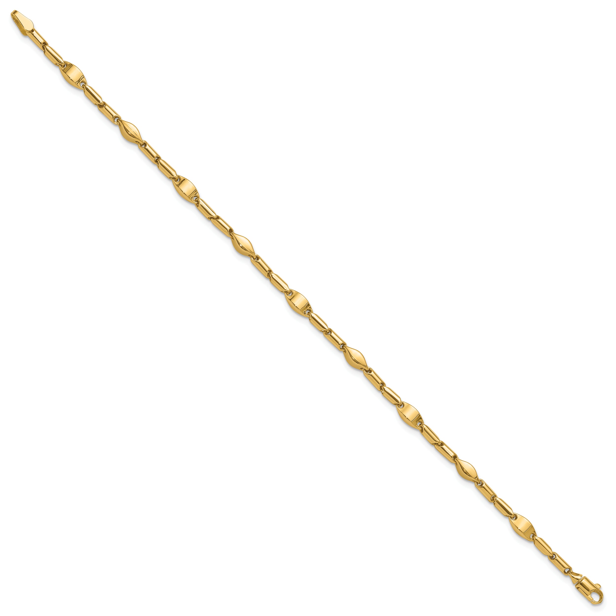 14K Yellow Gold Polished Fancy Link Bracelet