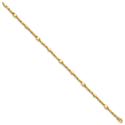 14K Yellow Gold Polished Fancy Link Bracelet