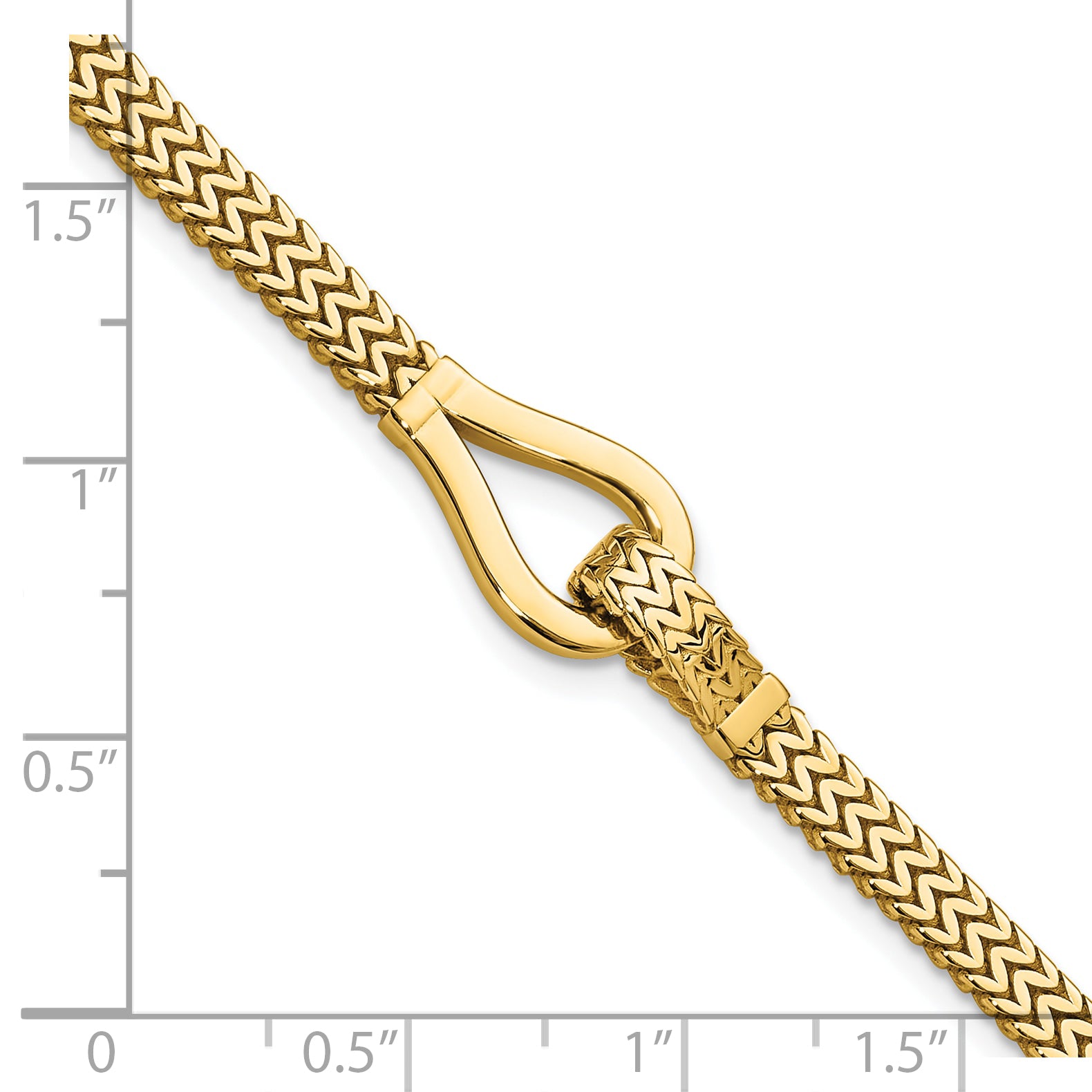 14K Yellow Gold Polished Fancy Buckle Bracelet