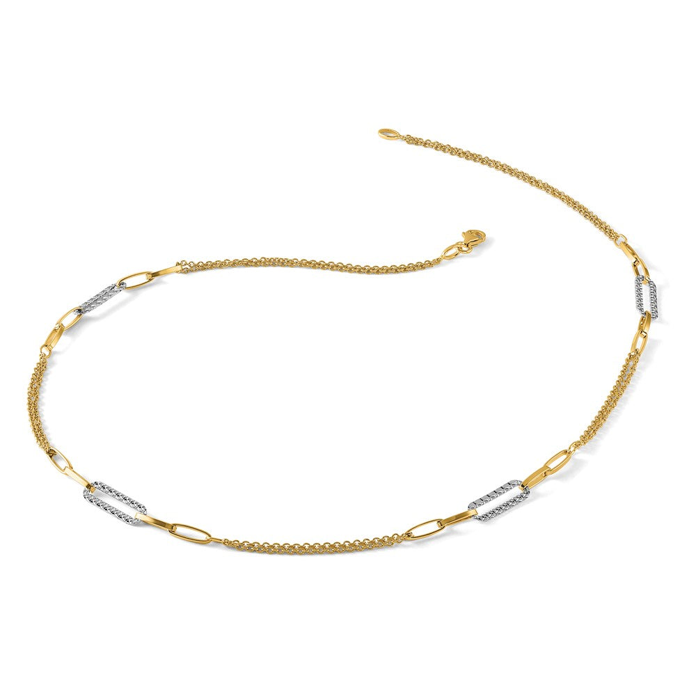 14k-two-tone-polished-and-textured-fancy-link-necklace-lf1925-18