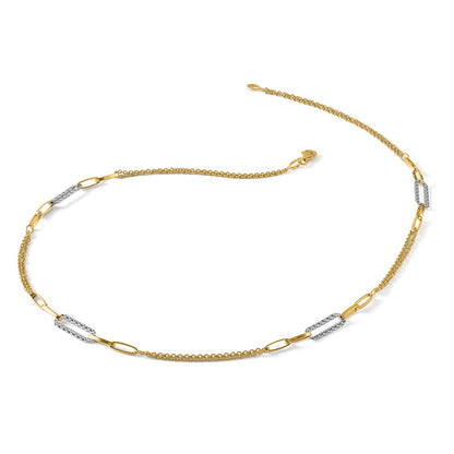 14k-two-tone-polished-and-textured-fancy-link-necklace-lf1925-18
