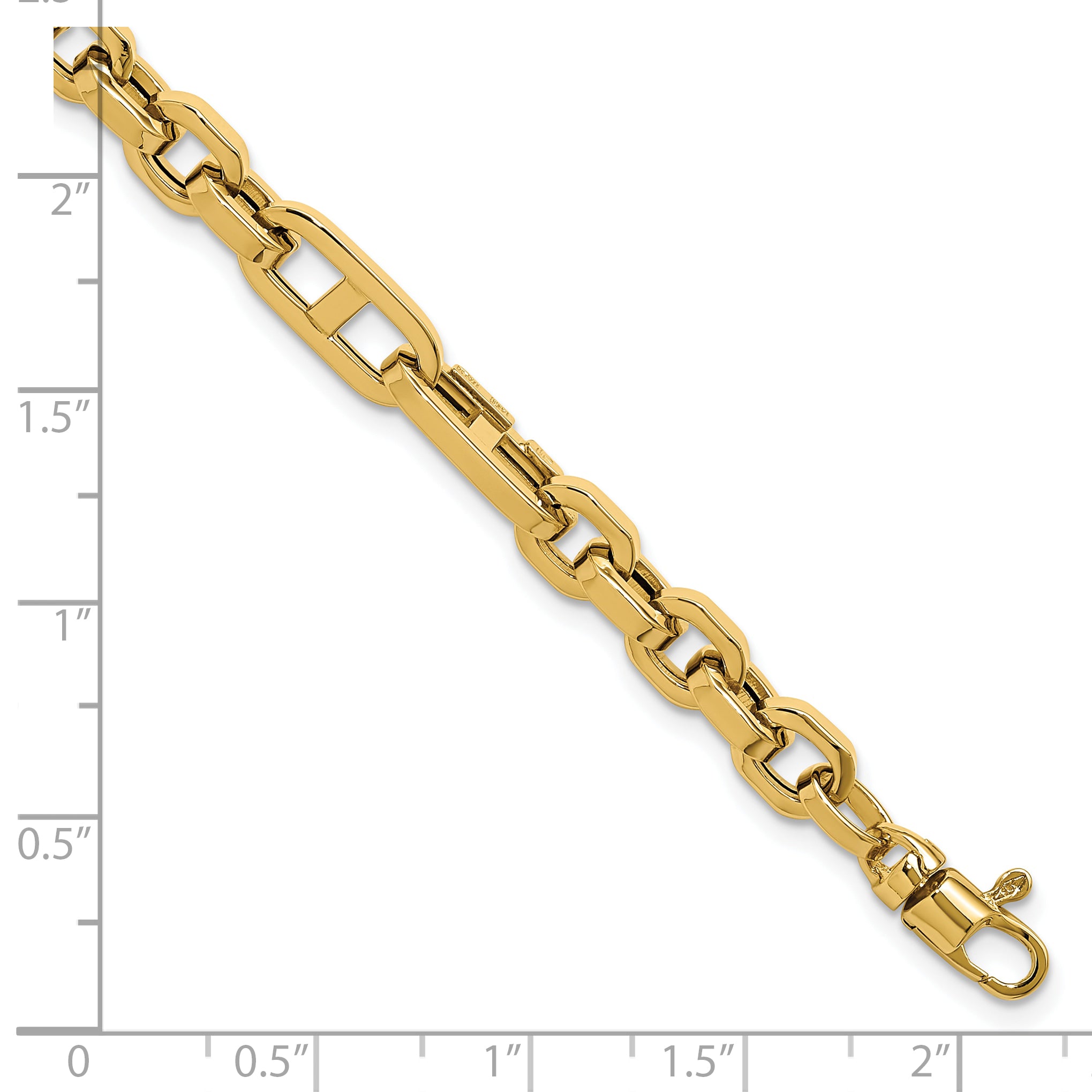 14K Yellow Gold Polished Fancy Link Bracelet