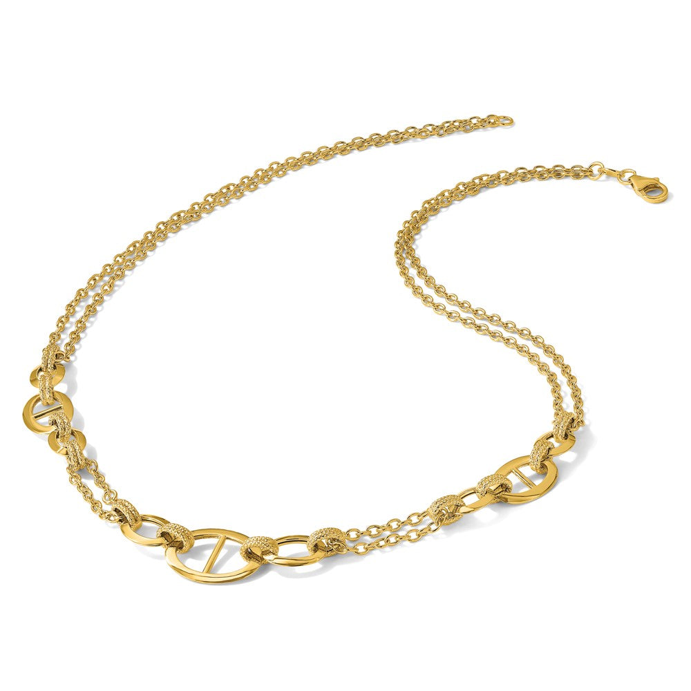 14k-yellow-gold-polished-multi-strand-fancy-link-necklace-lf1975-18