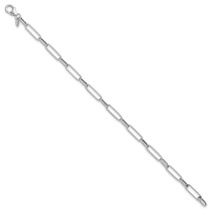14K White Gold Polished/Textured Fancy Link Bracelet