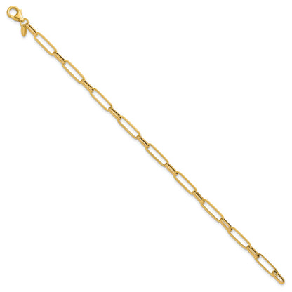 14K Yellow Gold Polished/Textured Fancy Link Bracelet
