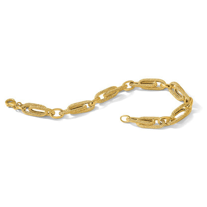 14k-yellow-gold-polished-and-textured-fancy-link-bracelet-lf1981-7-5