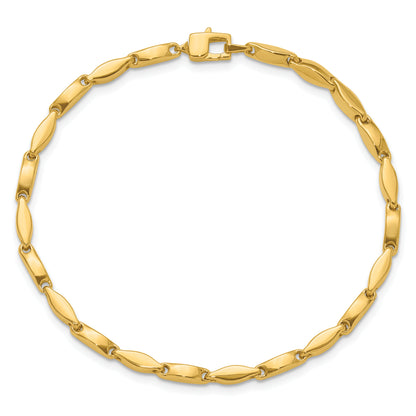 14K Yellow Gold Polished Fancy Link Bracelet