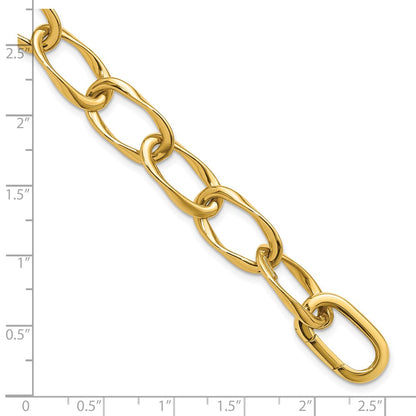 14K Yellow Gold Polished Link Bracelet