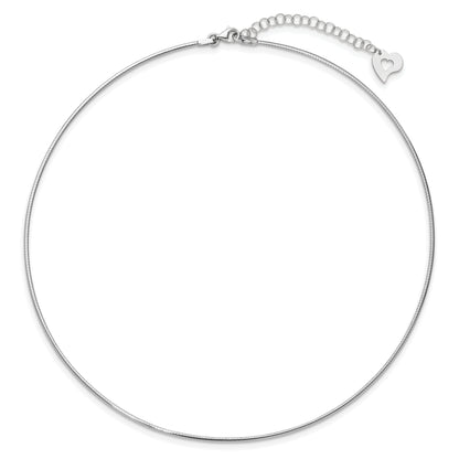 14K Two Tone Polished Reversible With 2In Ext. Necklace