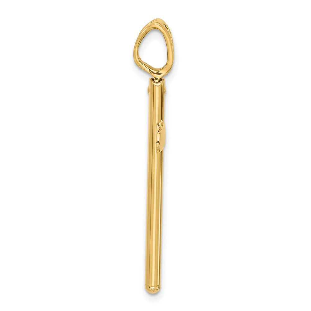 14K Yellow Gold Polished Cross Pendant