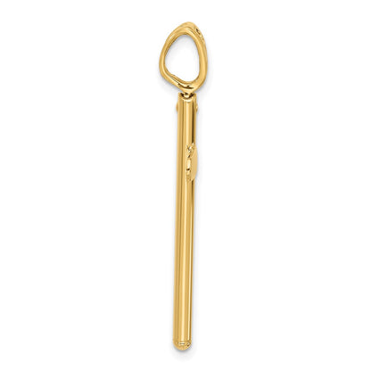 14K Yellow Gold Polished Cross Pendant