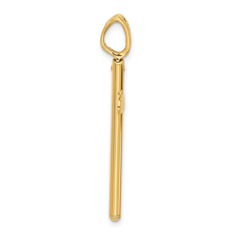14K Yellow Gold Polished Cross Pendant