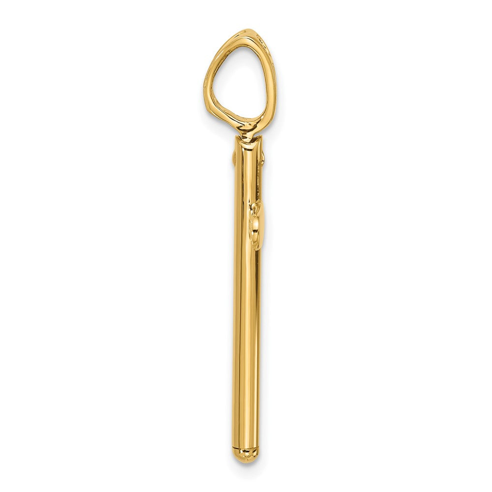 14K Yellow Gold Polished Cross Pendant