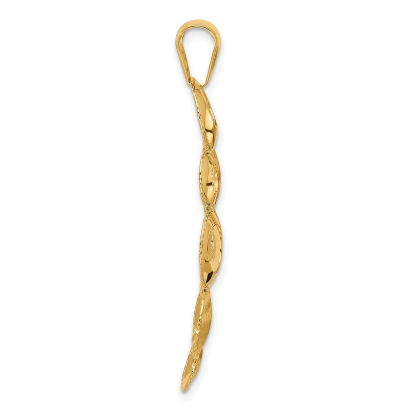 14K Yellow Gold Leslie'S' Polished And Satin Circles Pendant