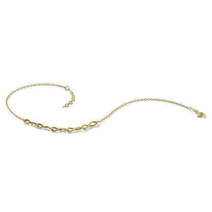14K Yellow Gold Polished Infinity 9in Plus 1in Ext. Anklet