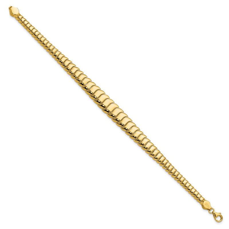 14K Yellow Gold Polished Fancy Graduated Bracelet