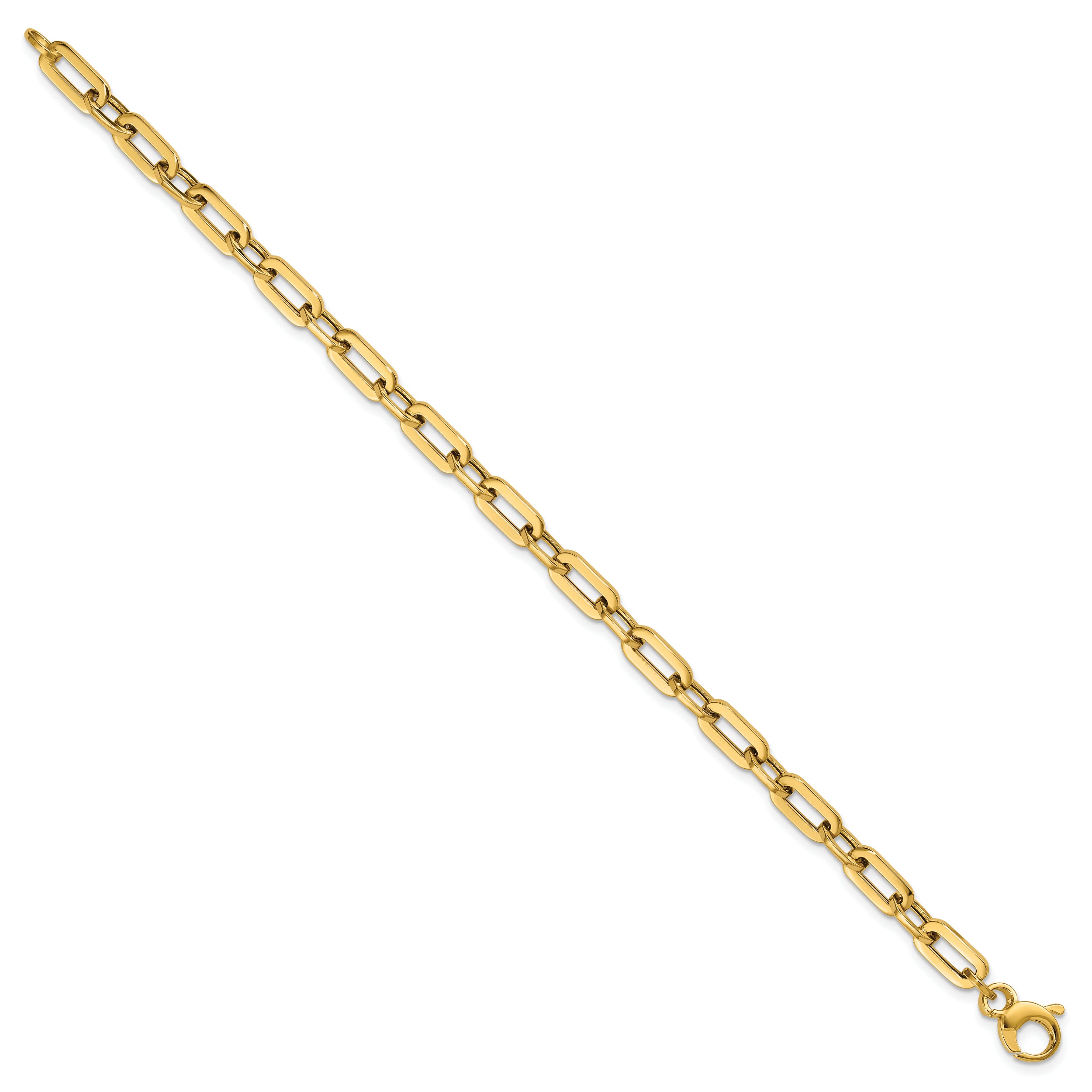 14K Yellow Gold Polished Fancy Link Bracelet