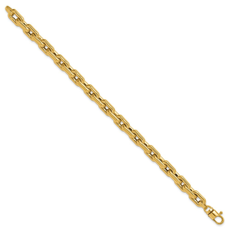 14K Yellow Gold Polished Fancy Link Men'S Bracelet