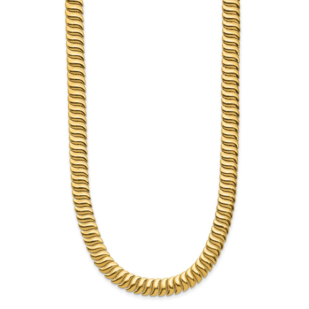 14K Yellow Gold Polished Fancy Link Chain Necklace