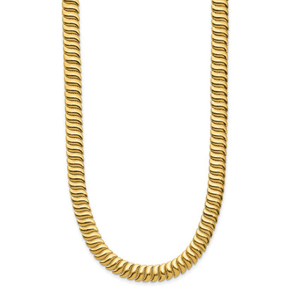 14K Yellow Gold Polished Fancy Link Chain Necklace