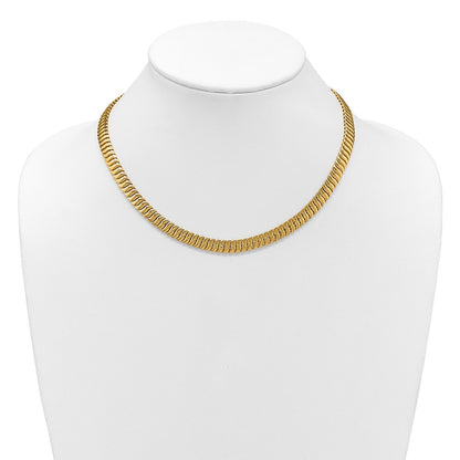 14K Yellow Gold Polished Fancy Link Chain Necklace