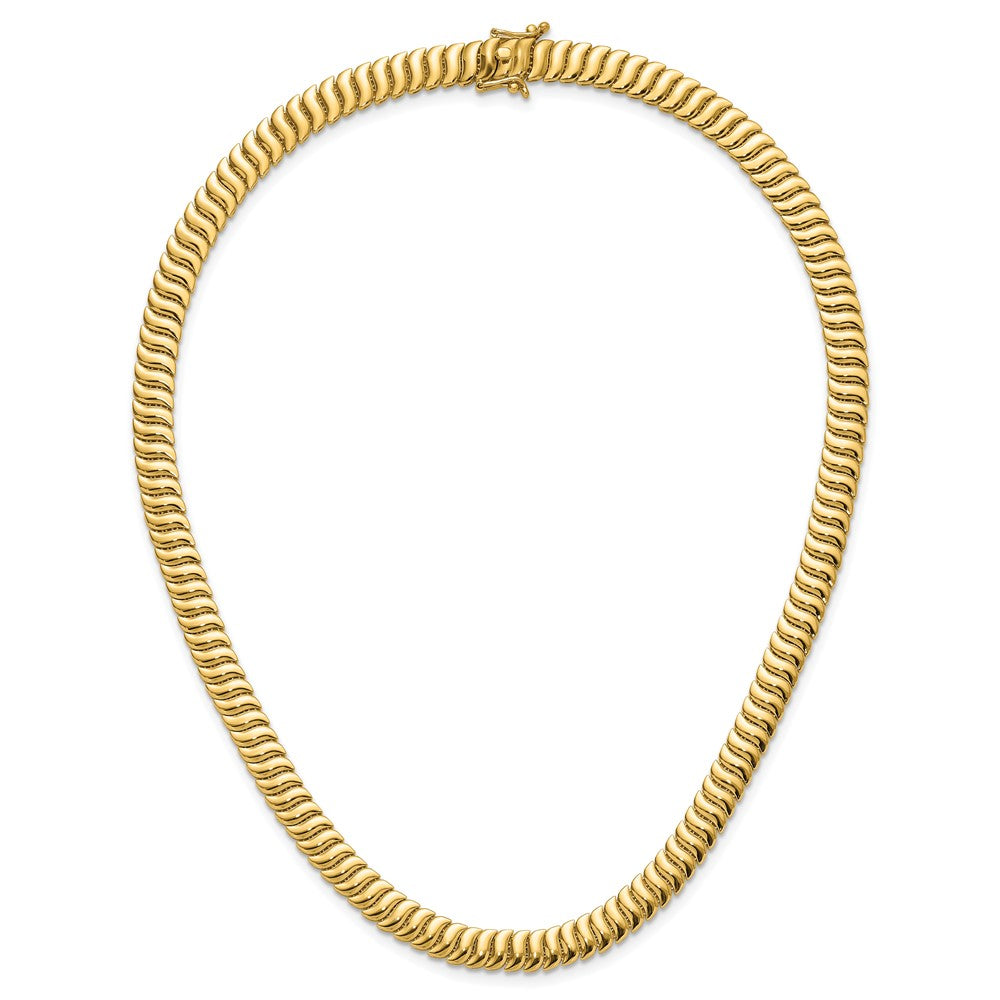14K Yellow Gold Polished Fancy Link Chain Necklace