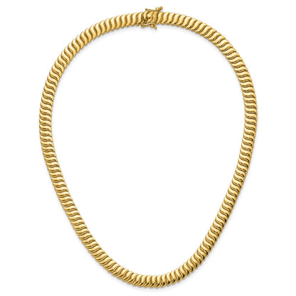 14K Yellow Gold Polished Fancy Link Chain Necklace