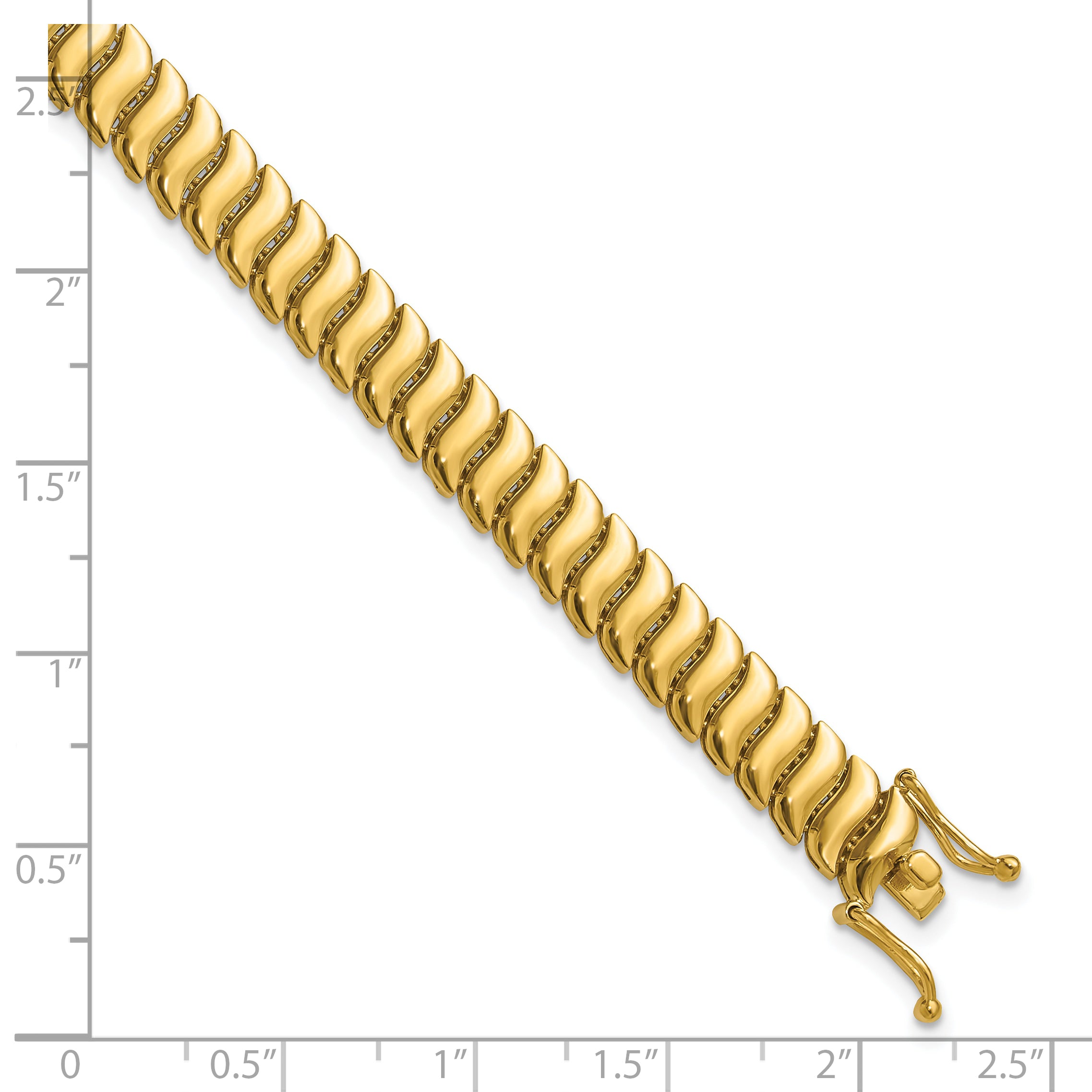 14K Yellow Gold Polished Fancy Link Bracelet