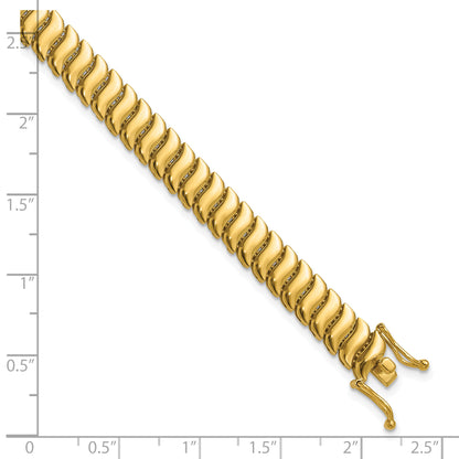 14K Yellow Gold Polished Fancy Link Bracelet