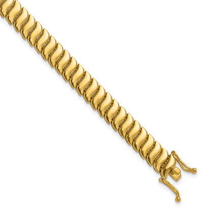 14K Yellow Gold Polished Fancy Link Bracelet