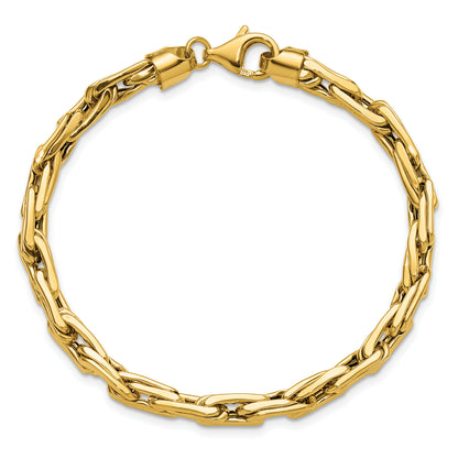 14K Yellow Gold Polished 5.0mm Fancy Link Bracelet