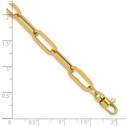 14K Yellow Gold Polished Fancy Link With 1In Ext Bracelet