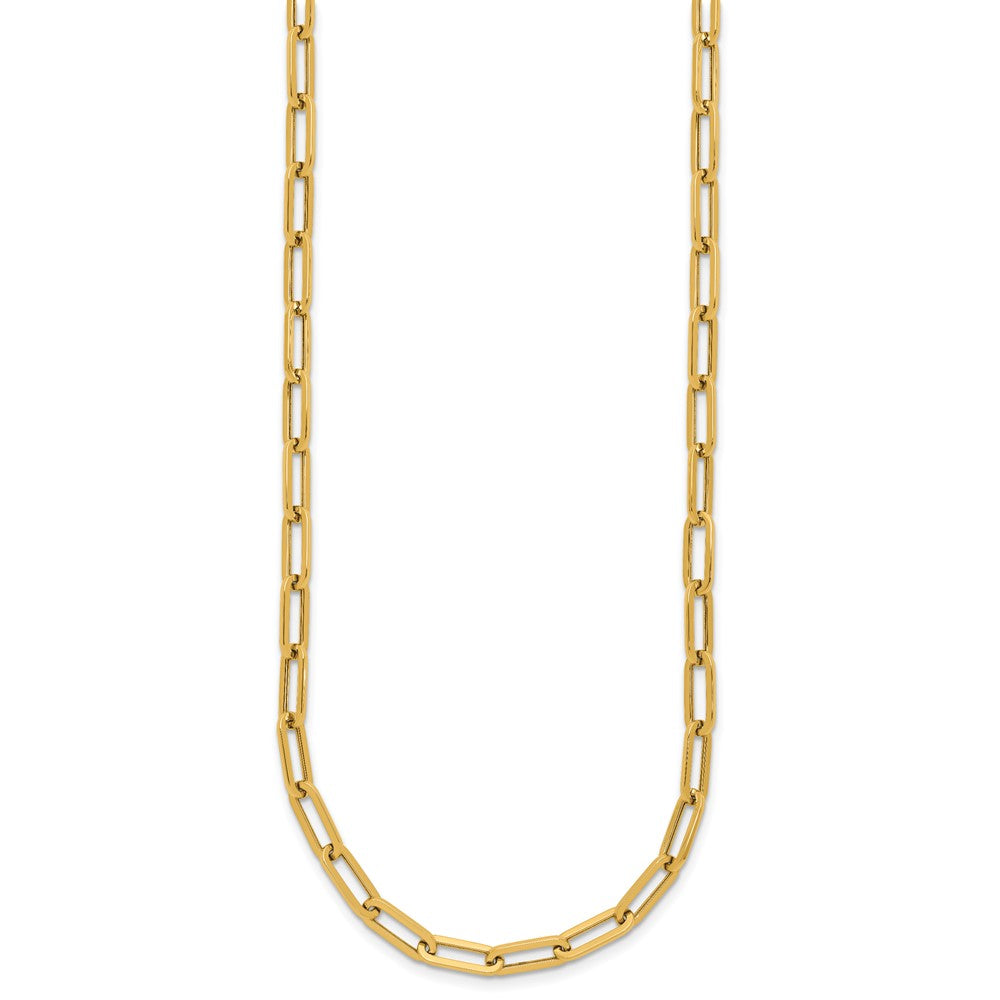14K Yellow Gold Polished Fancy Link Chain Necklace