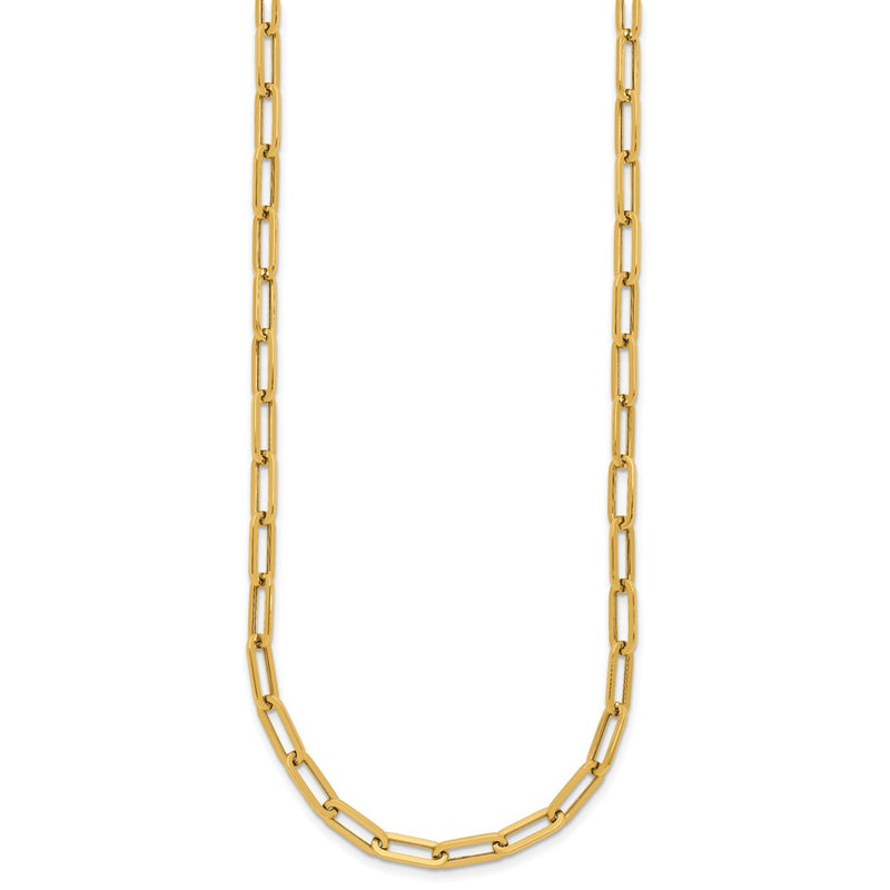 14K Yellow Gold Polished Fancy Link Chain Necklace
