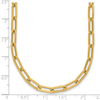 14K Yellow Gold Polished Fancy Link Chain Necklace