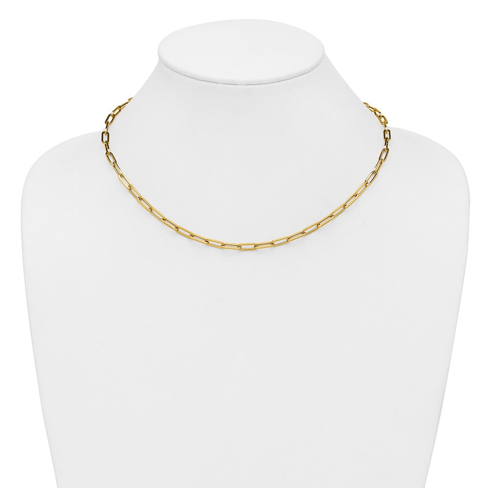 14K Yellow Gold Polished Fancy Link Chain Necklace