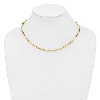 14K Yellow Gold Polished Fancy Link Chain Necklace