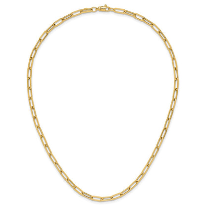 14K Yellow Gold Polished Fancy Link Chain Necklace