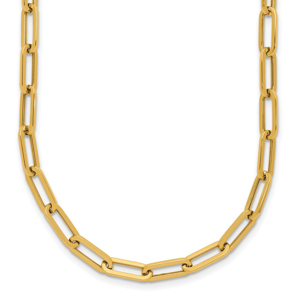 14K Yellow Gold Polished Fancy Link Chain Necklace