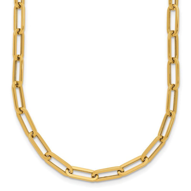 14K Yellow Gold Polished Fancy Link Chain Necklace