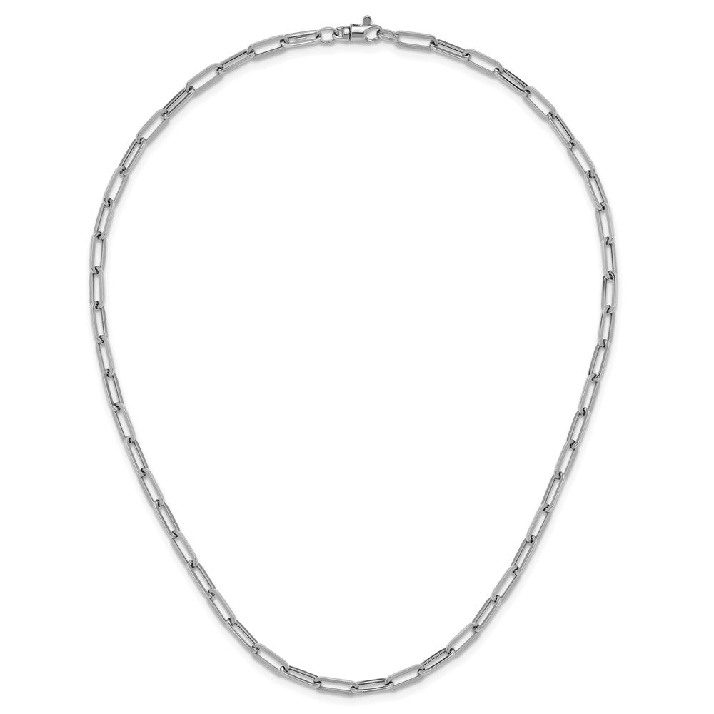 14K White Gold Polished Fancy Link Chain Necklace