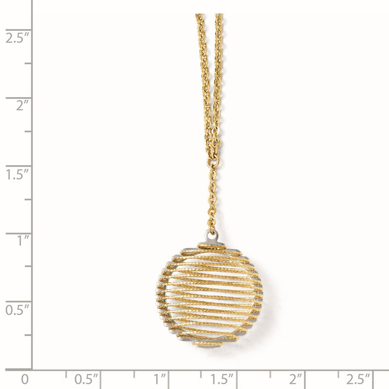 14K Two-Tone Wire Wrapped Necklace
