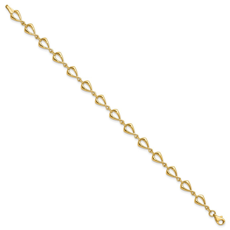 7.5 Inch 14K Polished Fancy Link Bracelet