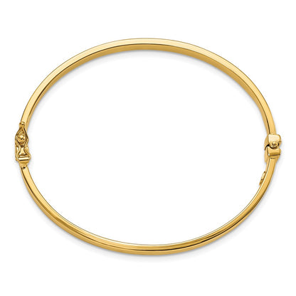 14K Yellow Gold Polished Hinged Bangle